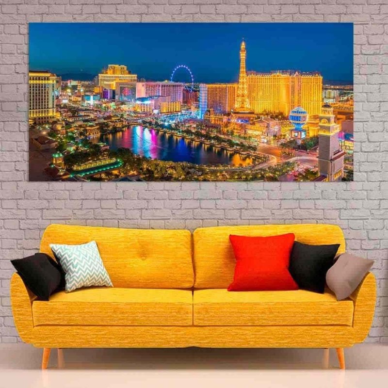 Painel Fotográfico Cidade Las Vegas Viajem 504833629 - Papel na Parede
