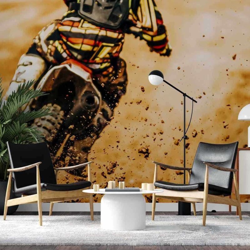 Painel Fotográfico Corrida de Motocross - Papel na Parede
