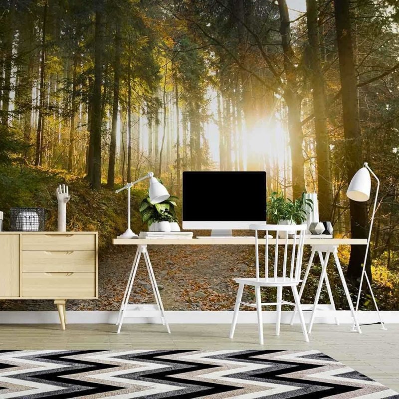 Painel Fotográfico Floresta da Montanha - Papel na Parede