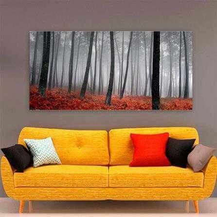 Painel Fotográfico Floresta Folhas Outono 8436919 - Papel na Parede