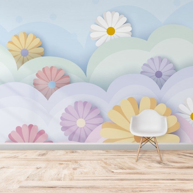 Painel Fotográfico Infantil Floral N014307 - Papel na Parede