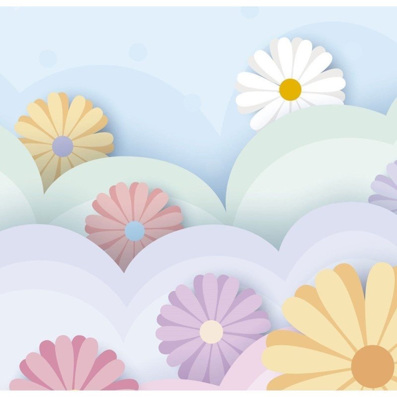 Painel Fotográfico Infantil Floral N014307 - Papel na Parede