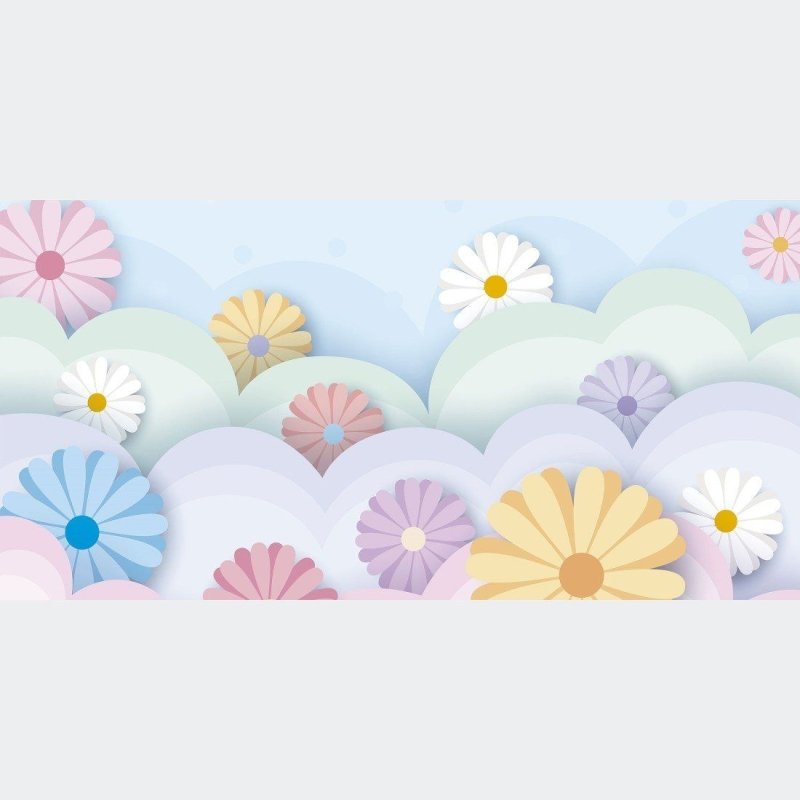 Painel Fotográfico Infantil Floral N014307 - Papel na Parede