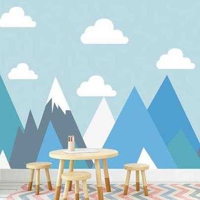 Painel Fotográfico Infantil Montanhas 2409 - Papel na Parede