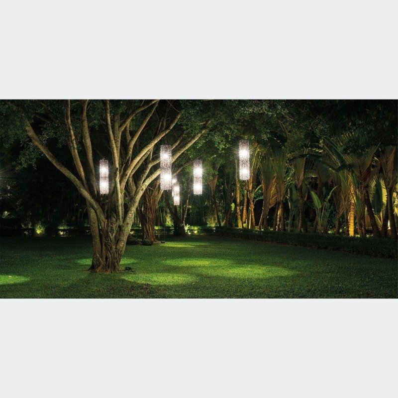 Painel Fotográfico Jardim Com Lâmpadas N016148 - Papel na Parede