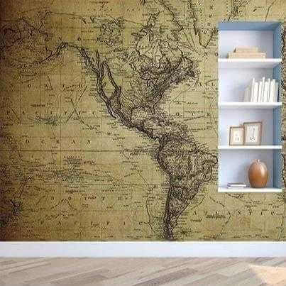 Painel Fotográfico Mapa Mundi 3 - Papel na Parede