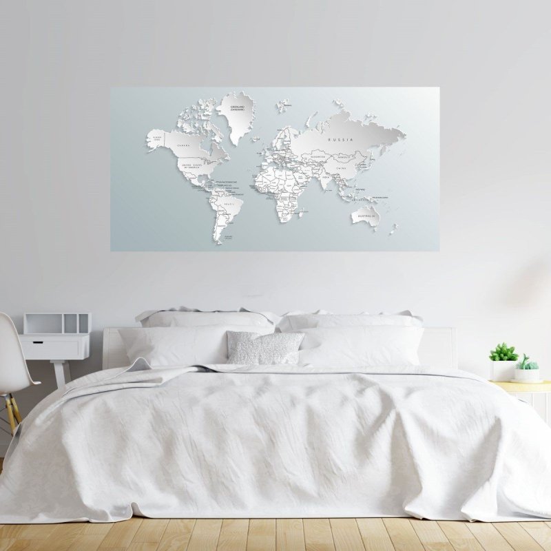 Painel Fotográfico Mapa Mundi 3D N016125 - Papel na Parede