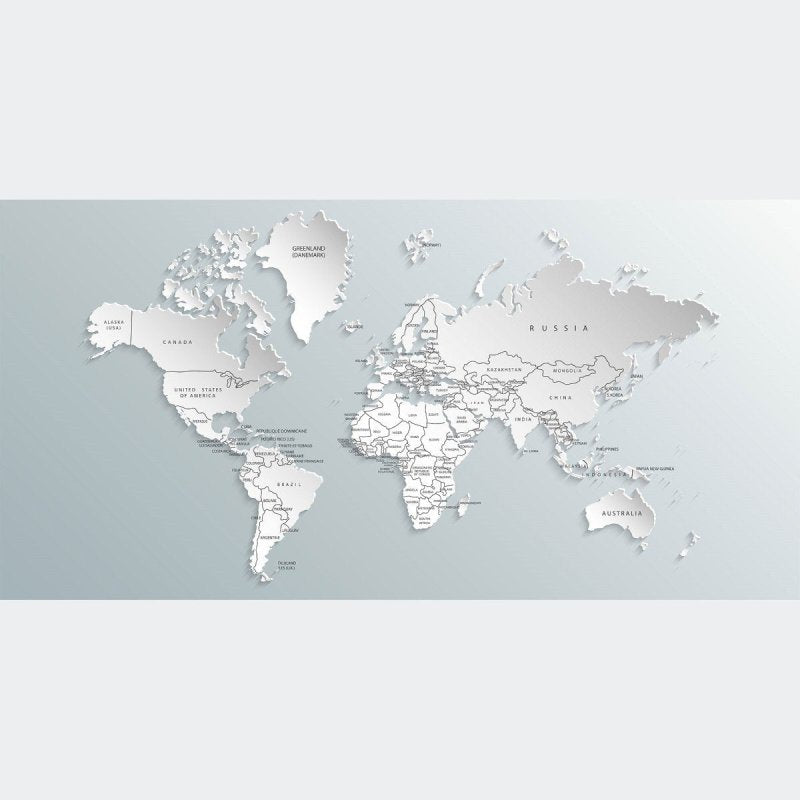Painel Fotográfico Mapa Mundi 3D N016125 - Papel na Parede