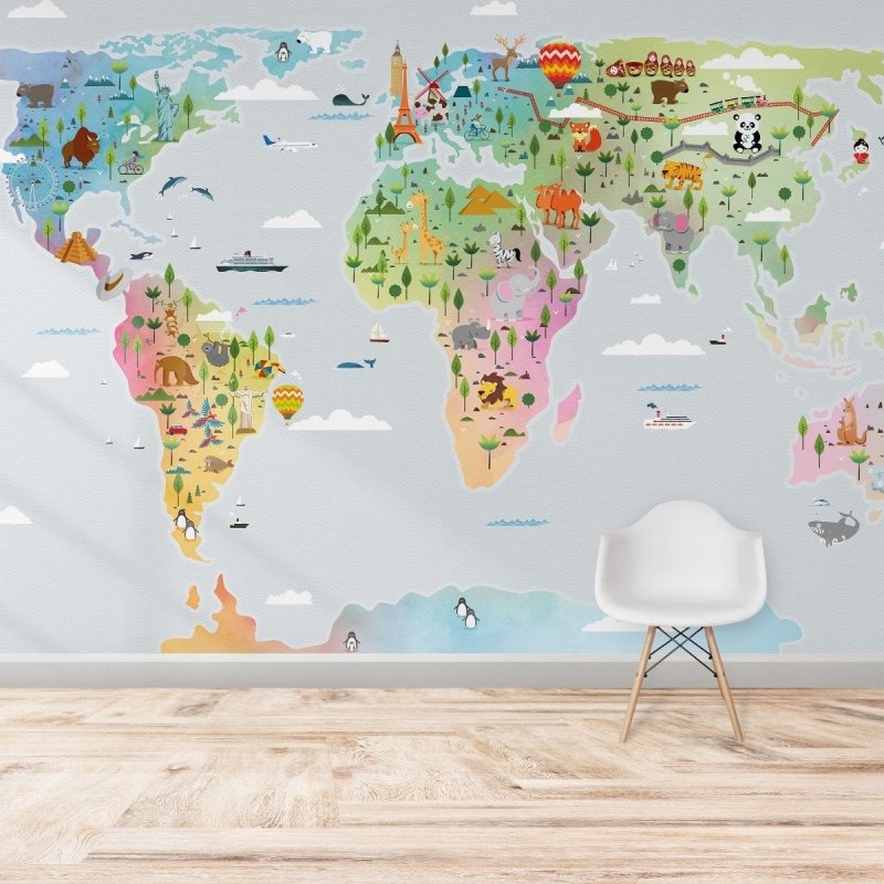 Painel Fotográfico Mapa Mundi N016121 - Papel na Parede