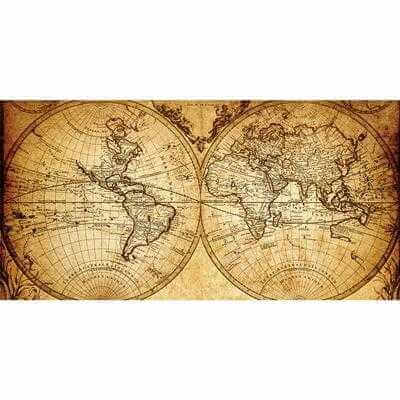 Painel Fotográfico Mapa Mundi Vintage de 1733 - Papel na Parede