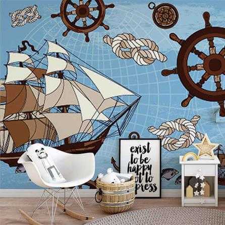 Painel Fotográfico Mapa Pirata 136933430 - Papel na Parede