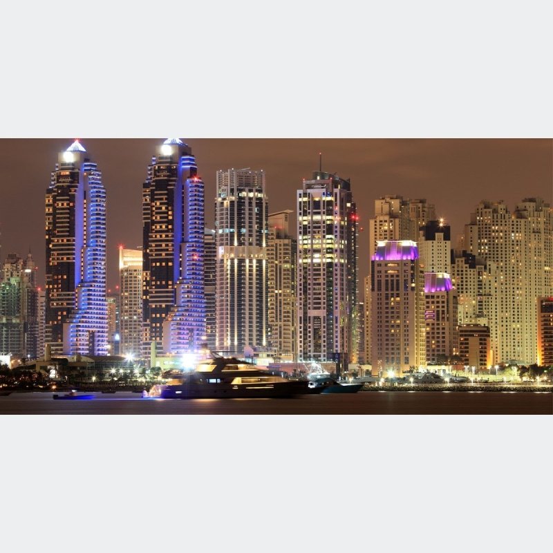 Painel Fotográfico Noite em Dubai N012177 - Papel na Parede