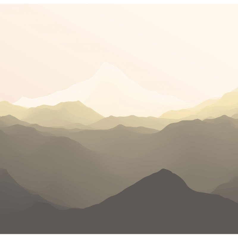 Painel Fotográfico Paisagem Abstrata Montanhas N015300 - Papel na Parede