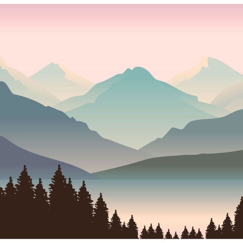 Painel Fotográfico Paisagem Montanhas N014274 - Papel na Parede