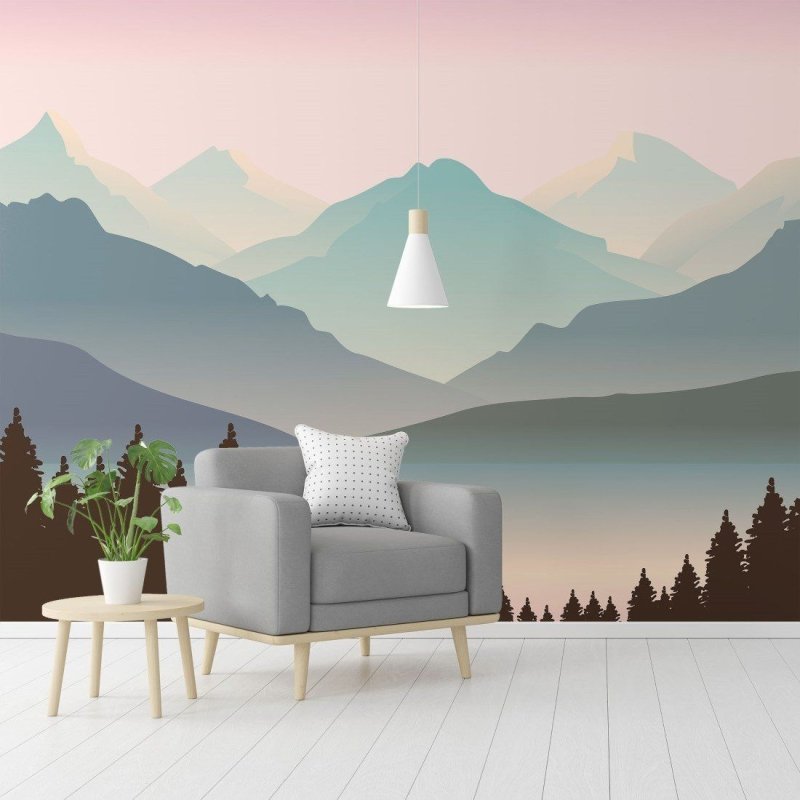 Painel Fotográfico Paisagem Montanhas N014274 - Papel na Parede