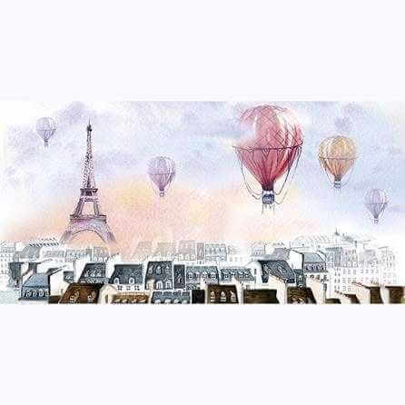 Painel Fotográfico Paris com balôes - Papel na Parede