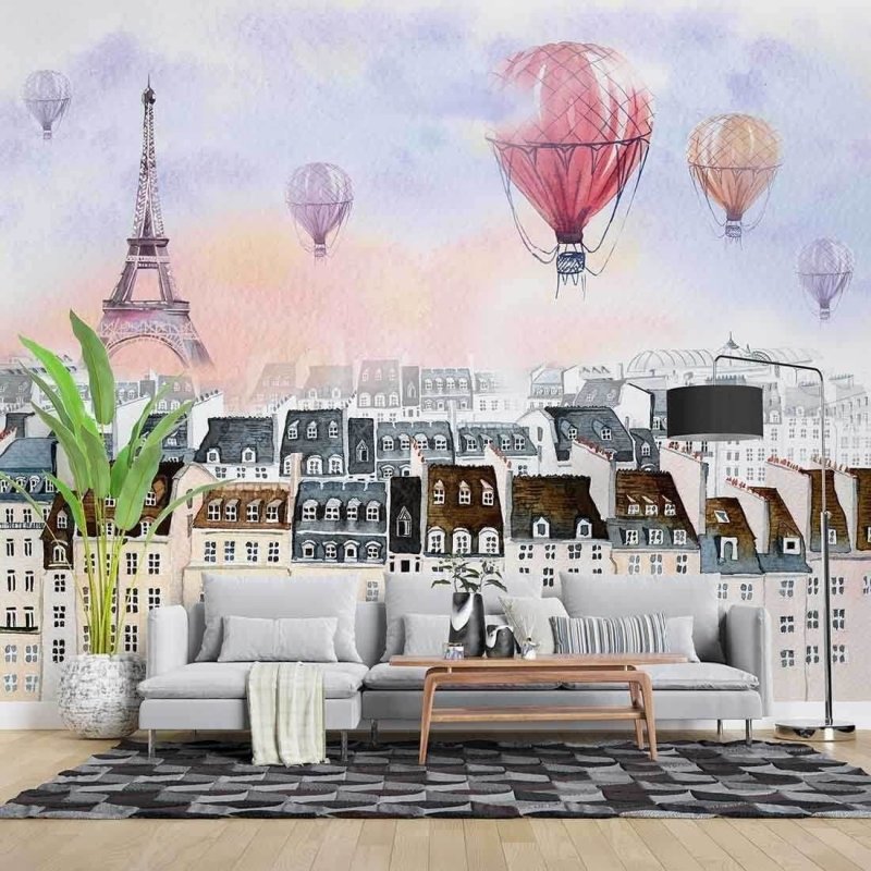 Painel Fotográfico Paris com balôes - Papel na Parede