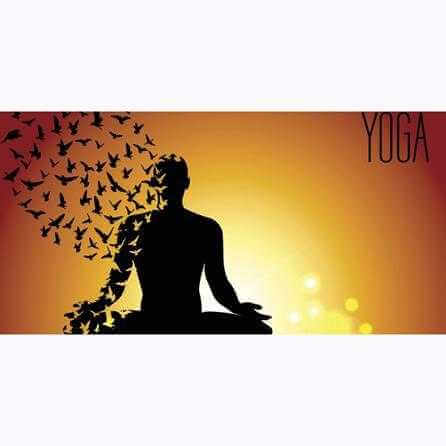Painel Fotográfico Silhueta Yoga - Papel na Parede