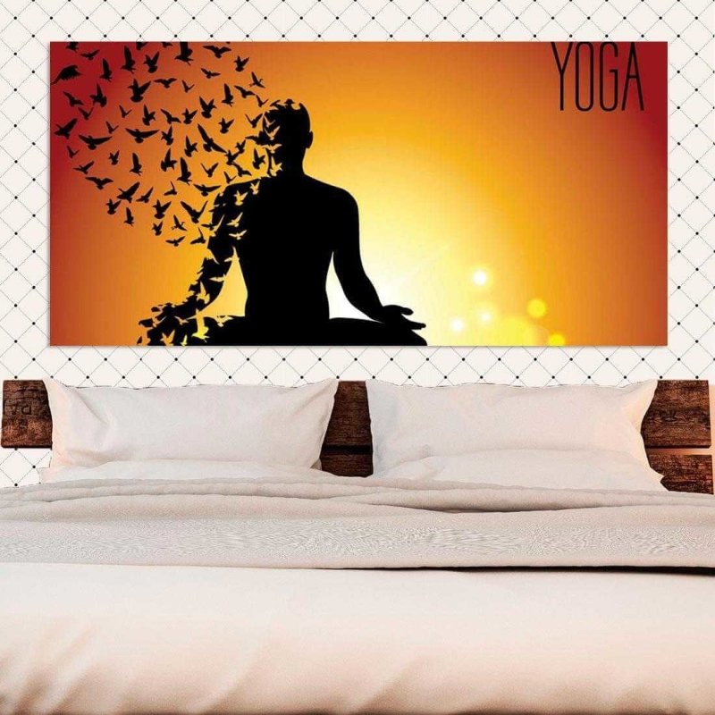 Painel Fotográfico Silhueta Yoga - Papel na Parede