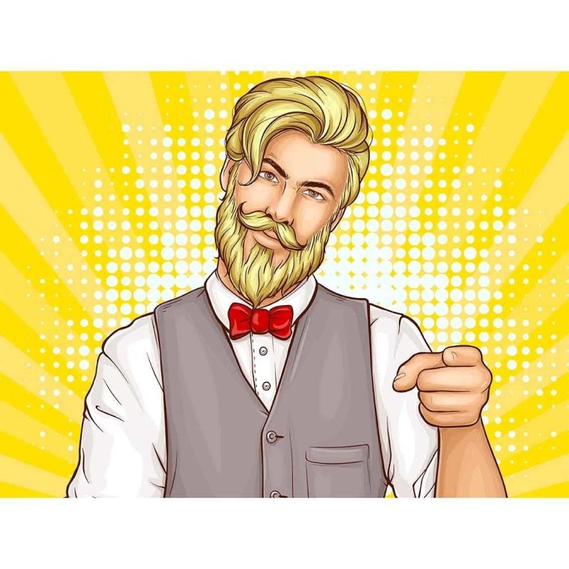 Painel Homem Pop Art PA3259 - Papel na Parede