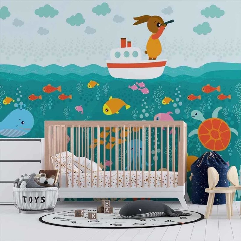 Painel Infantil Fundo do Mar PA216 - Papel na Parede