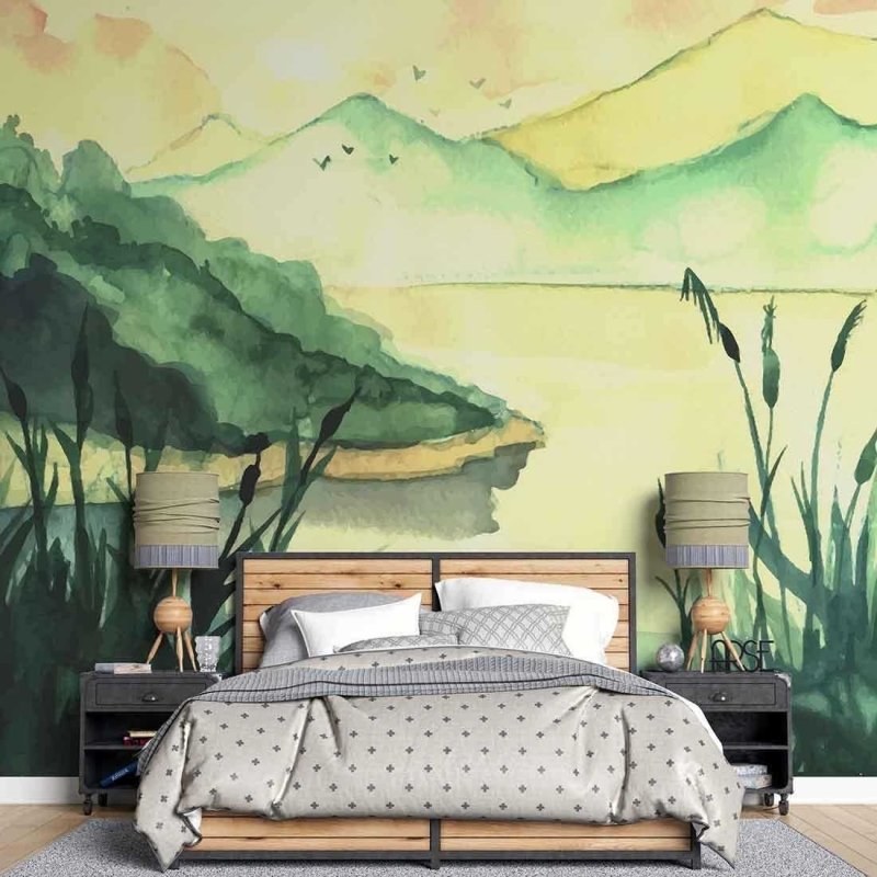 Painel Lago e Montanha PA119 - Papel na Parede