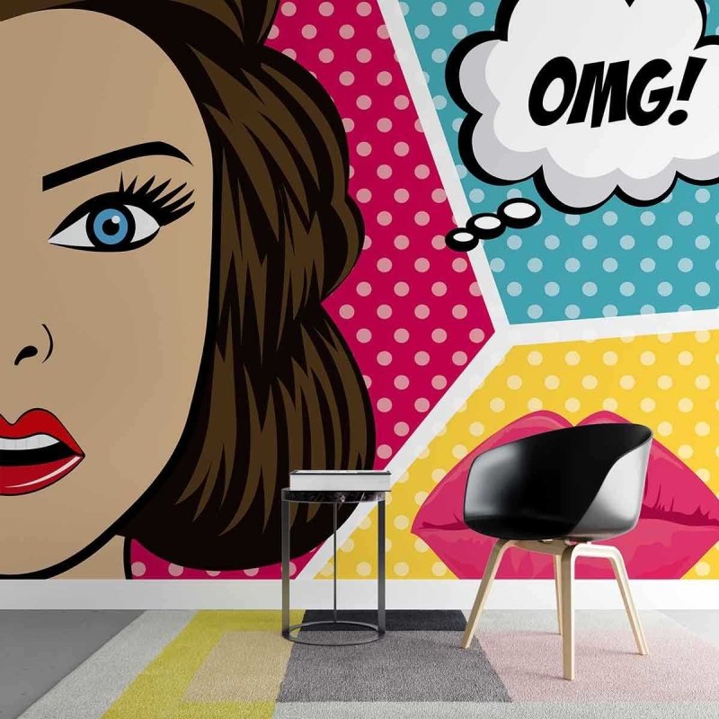 Painel Mulher Pop Art PA45485 - Papel na Parede
