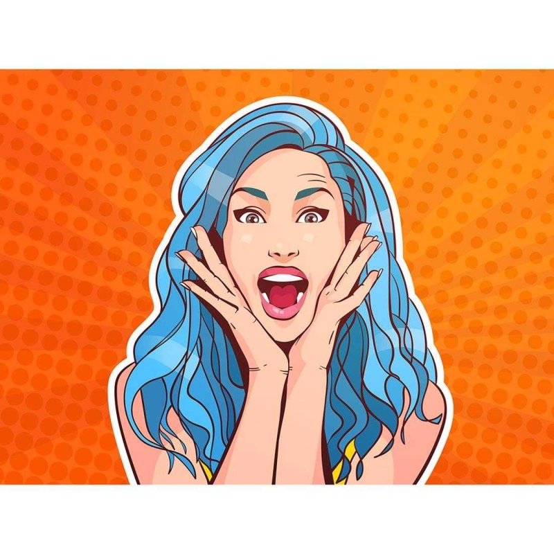 Painel Pop Art Grito de Mulher PA13847 - Papel na Parede