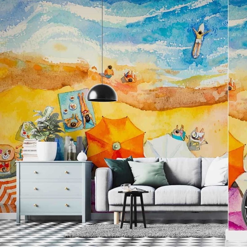 Painel Verão na Praia PA92 - Papel na Parede