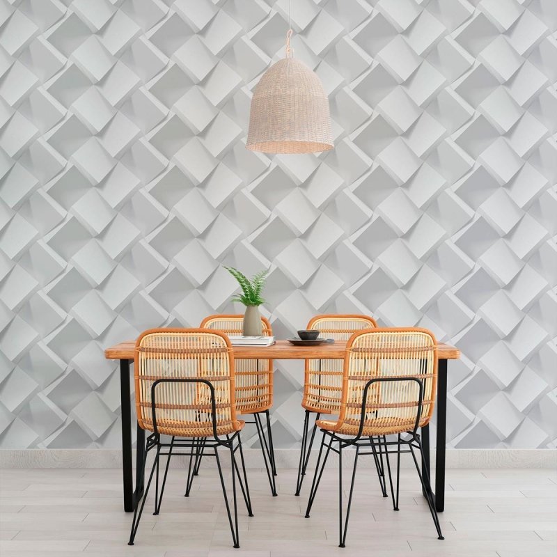 Papel de Parede Adesivo 3D Geométrico Abstrato N010133 - Papel na Parede