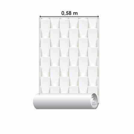 Papel de Parede Adesivo 3D Off White 382705567 - Papel na Parede