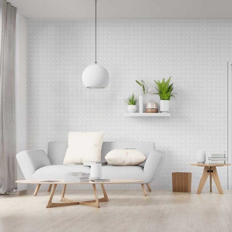 Papel de Parede Adesivo 3D Off white N06086 - Papel na Parede