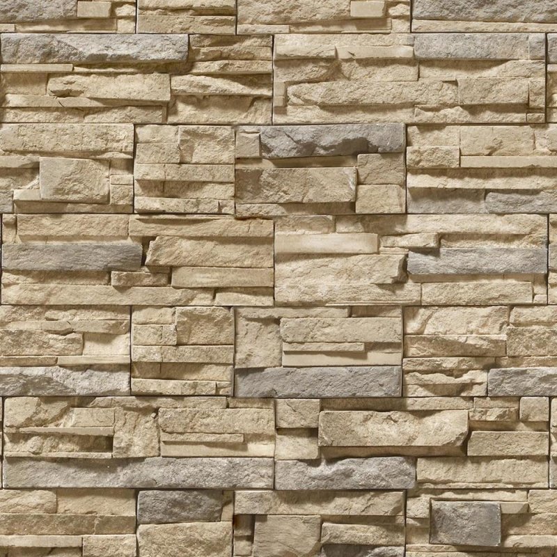 Papel de Parede Adesivo 3D Pedras Bege NP089 - Papel na Parede