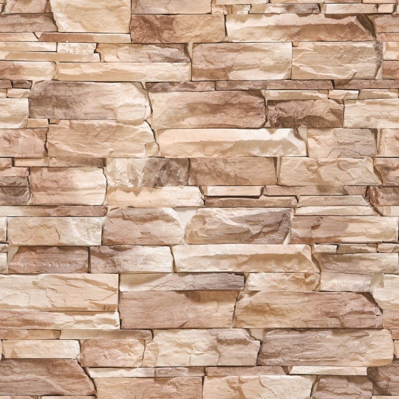 Papel de Parede Adesivo 3D Pedras Bege NP090 - Papel na Parede