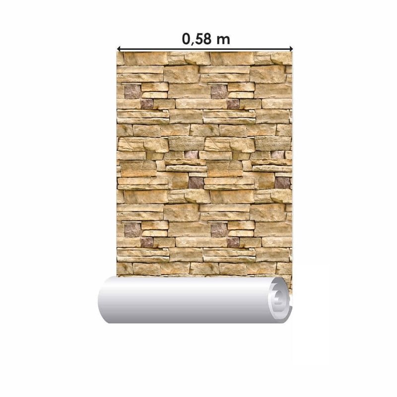 Papel de Parede Adesivo 3D Pedras NP054 - Papel na Parede
