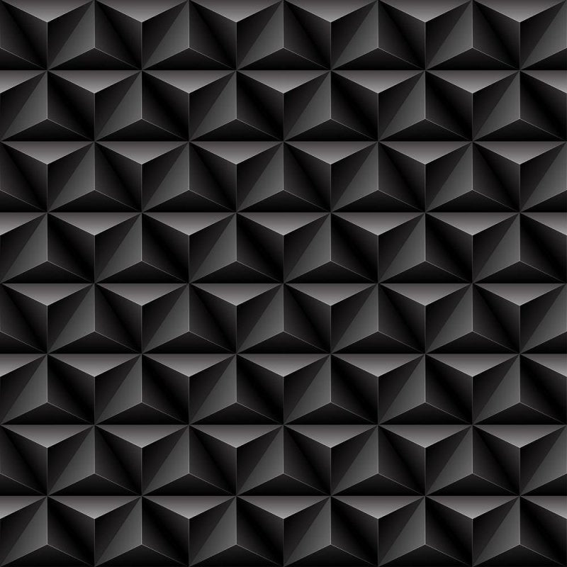 Papel de Parede Adesivo 3D Triangulos Preto N08156 - Papel na Parede