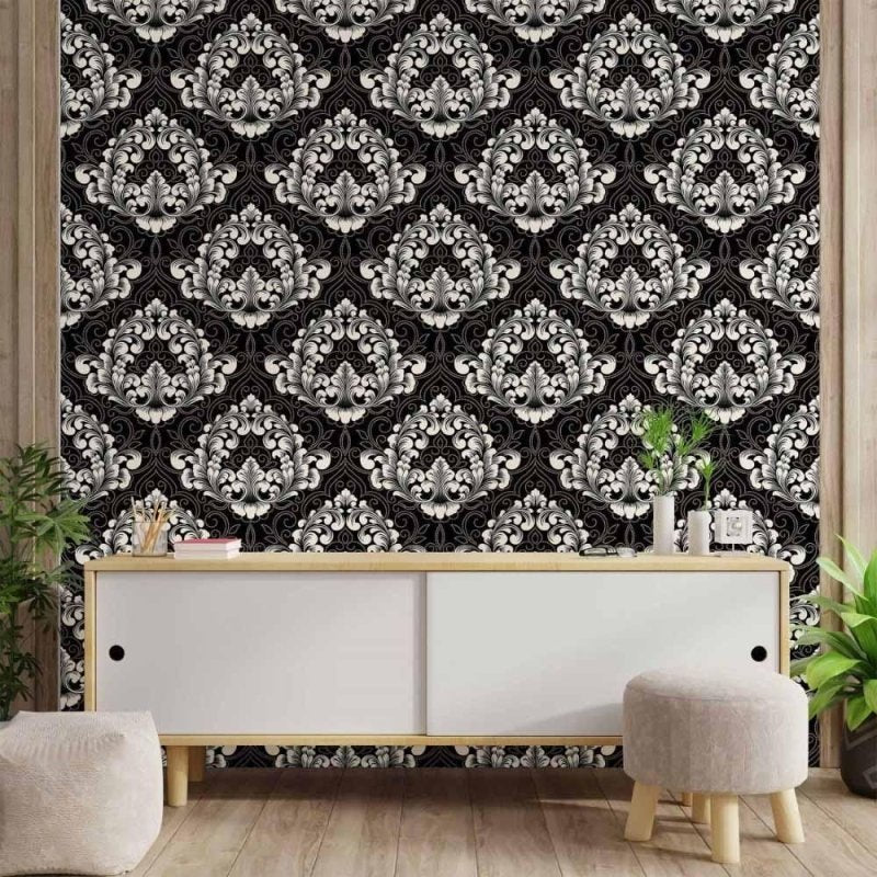 Papel de Parede Adesivo Abstrato Arabescos N014196 - Papel na Parede