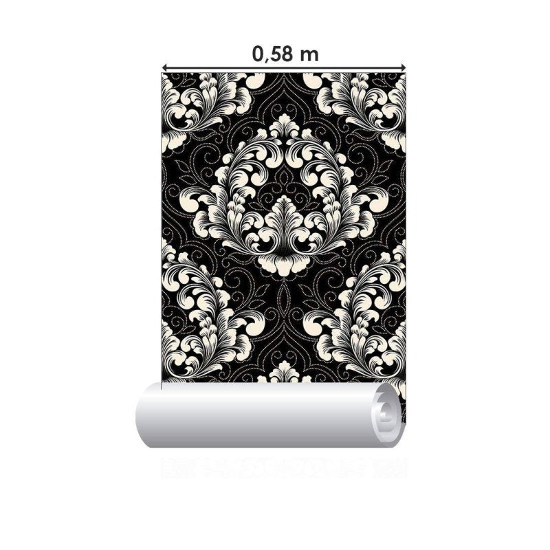 Papel de Parede Adesivo Abstrato Arabescos N014196 - Papel na Parede