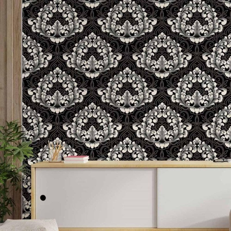 Papel de Parede Adesivo Abstrato Arabescos N014196 - Papel na Parede