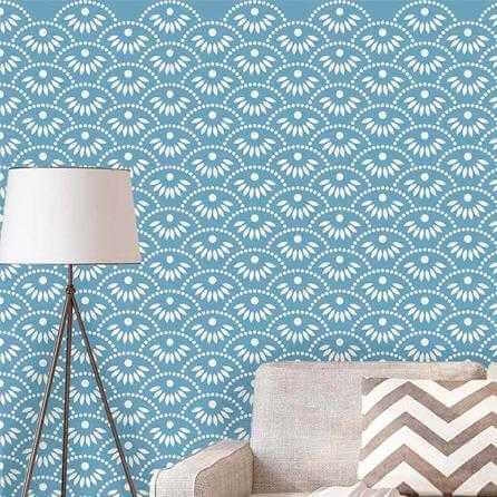 Papel de Parede Adesivo Abstrato Azul 0188 - Papel na Parede