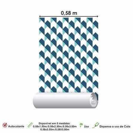 Papel de Parede Adesivo Abstrato Azul 440428225 - Papel na Parede