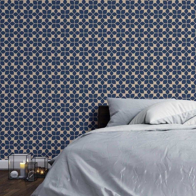 Papel de Parede Adesivo Abstrato Azul N03147 - Papel na Parede
