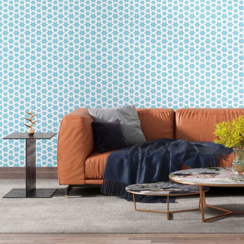 Papel de Parede Adesivo Abstrato azul N08169 - Papel na Parede