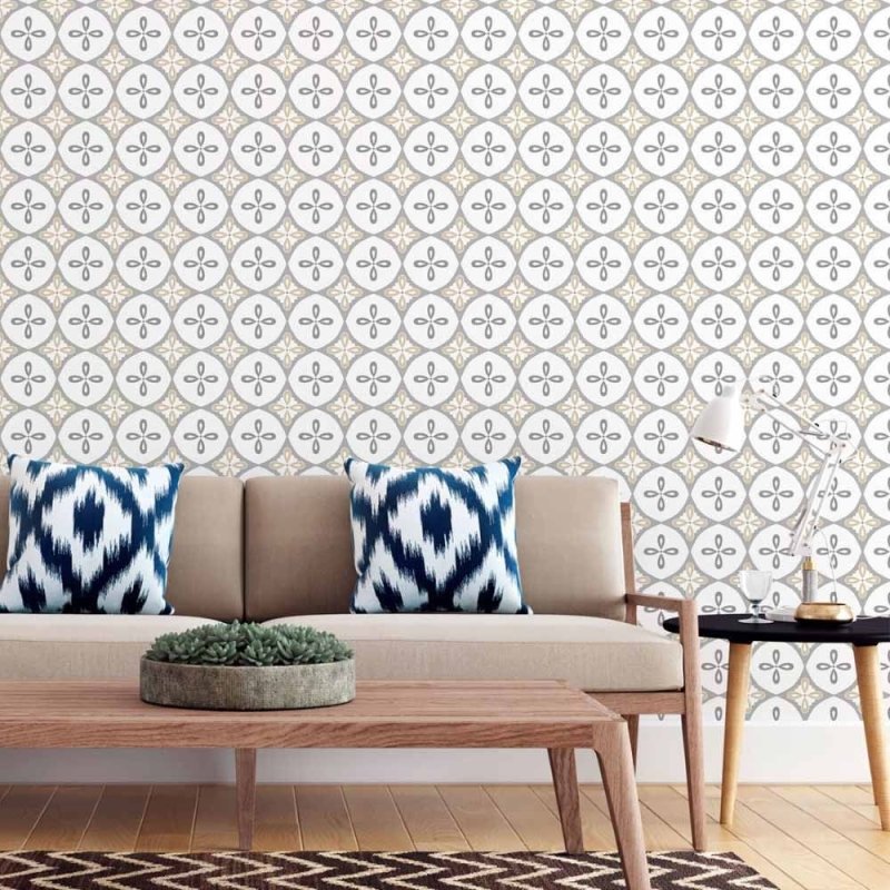 Papel de Parede Adesivo Abstrato Azulejo N015177 - Papel na Parede