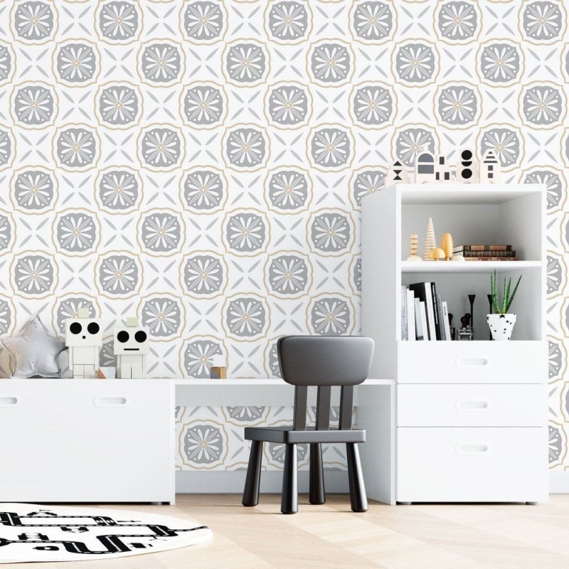 Papel de Parede Adesivo Abstrato Azulejo N015181 - Papel na Parede