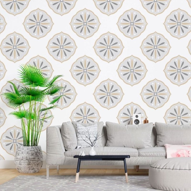 Papel de Parede Adesivo Abstrato Azulejo N015185 - Papel na Parede