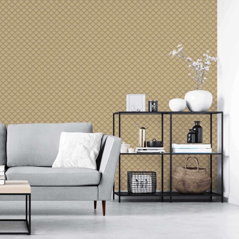 Papel de Parede Adesivo Abstrato Bege 892247506 - Papel na Parede