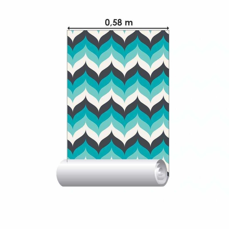 Papel de Parede Adesivo Abstrato Chevron N02136 - Papel na Parede
