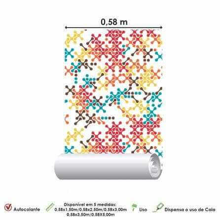 Papel de Parede Adesivo Abstrato Colorido 107478032 - Papel na Parede