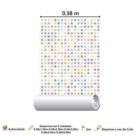 Papel de Parede Adesivo Abstrato Colorido 210145 - Papel na Parede